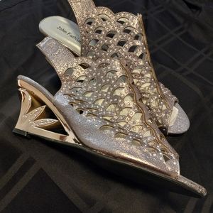 John Fashion Pewter Sandals